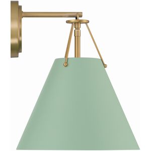 Xavier 1 Light 10 inch Vibrant Gold and Green Sconce Wall Light