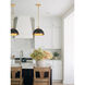 Soto 1 Light 12 inch Matte Black and Antique Gold Mini Pendant Ceiling Light