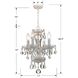 Traditional Crystal 4 Light 11 inch Wet White Mini Chandelier Ceiling Light in Clear Hand Cut