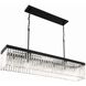 Emory 6 Light 49 inch Black Forged Linear Chandelier Ceiling Light