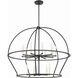Abbott 15 Light 48 inch Black Chandelier Ceiling Light