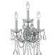 Maria Theresa Sconce Wall Light in Clear Spectra, Polished Chrome