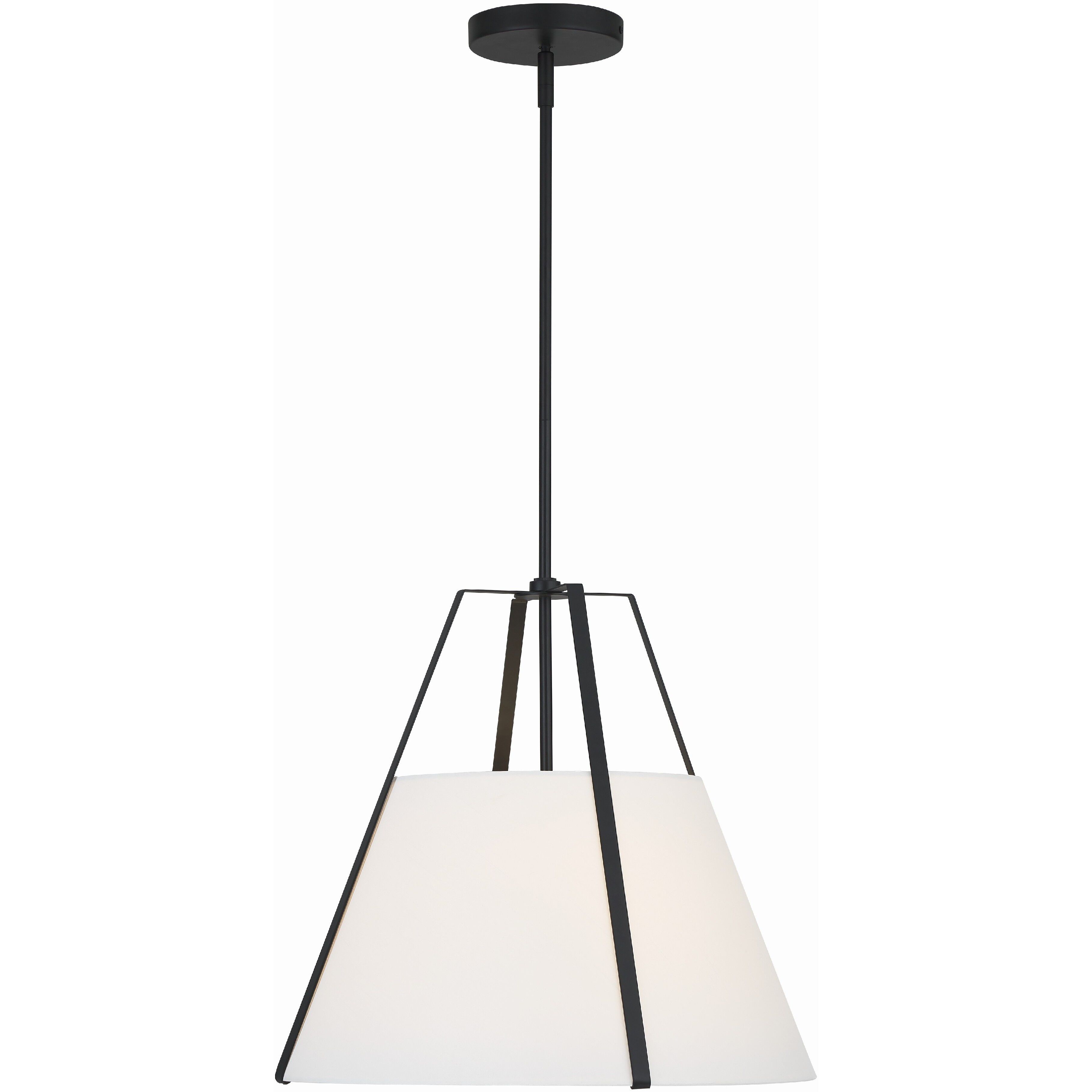 Fulton 3 Light 20 inch Black Pendant Ceiling Light