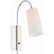 Alexa 13.25 inch 100.00 watt Polished Nickel Task Sconce Wall Light