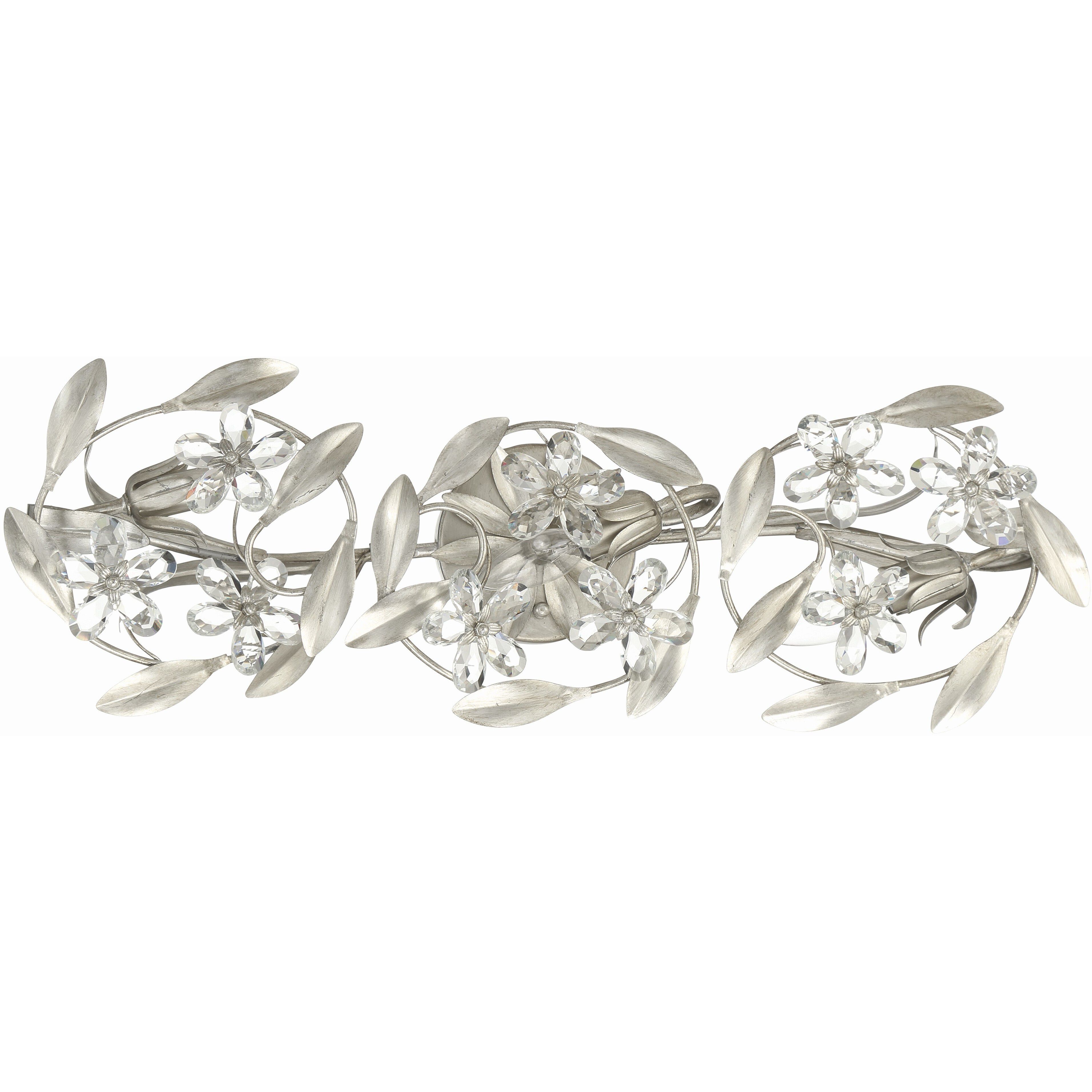 Marselle Bath Vanity Light Wall Light in Antique Silver