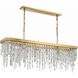 Winfield 6 Light 49 inch Antique Gold Linear Chandelier Ceiling Light