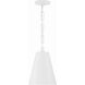 Alston 2 Light 10 inch Matte White/Antique Gold Mini Pendant Ceiling Light in Matte White and Antique Gold