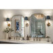 Xavier Bath Sconce Wall Light in Vibrant Gold and Blue