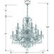 Imperial 12 Light 29.5 inch Polished Chrome Chandelier Ceiling Light in Clear Hand Cut