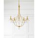 Metro 5 Light 27.5 inch Antique Gold Chandelier Ceiling Light
