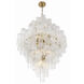 Addis 20 Light 31.5 inch Aged Brass Chandelier Ceiling Light in Clear