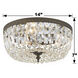 Westbury 3 Light 14 inch English Bronze Flush Ceiling Light in Clear Hand Cut