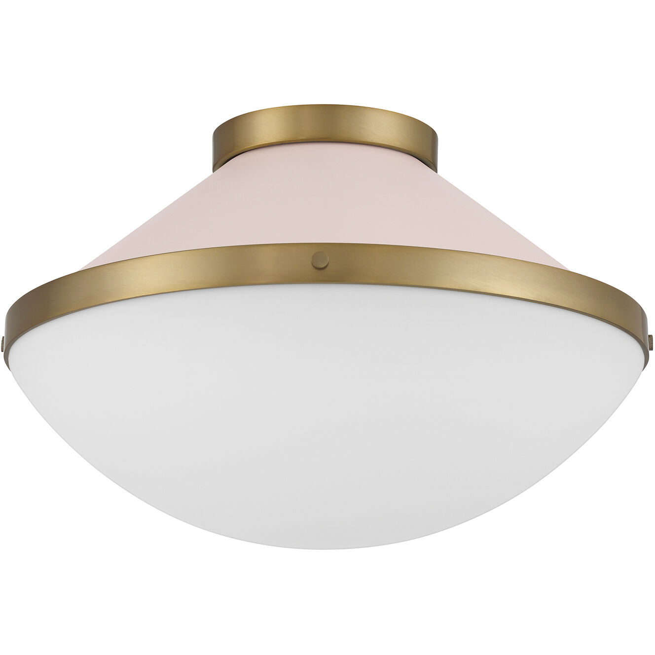 Xander 2 Light 16.25 inch Vibrant Gold Flush Ceiling Light in Vibrant Gold and Blush