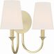 Payton Bath Wall Light in Vibrant Gold