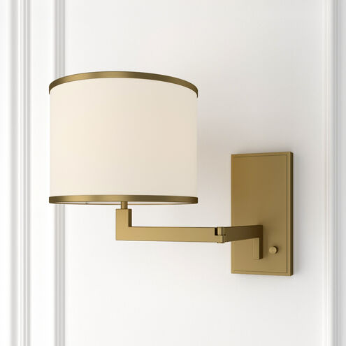 Madison 21.25 inch 60.00 watt Aged Brass Task Sconce Wall Light