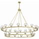 Aragon 30 Light 60 inch Soft Brass Chandelier Ceiling Light in Clear