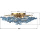 Esme 6 Light 22.5 inch Aged Brass Semi Flush Ceiling Light