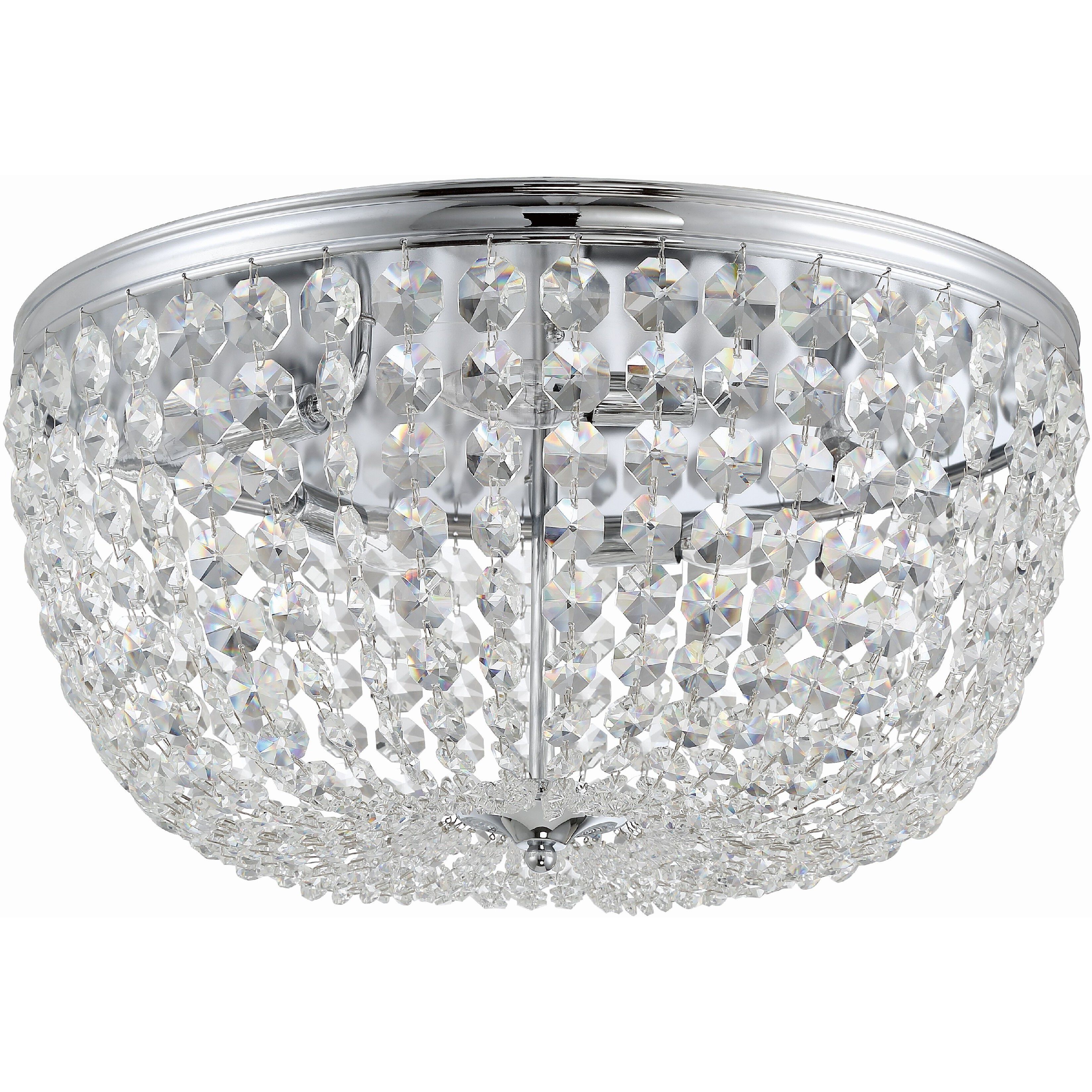 Nola 5 Light 20 inch Polished Chrome Flush Ceiling Light