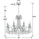 Othello 8 Light 31 inch Polished Chrome Chandelier Ceiling Light in Clear Hand Cut