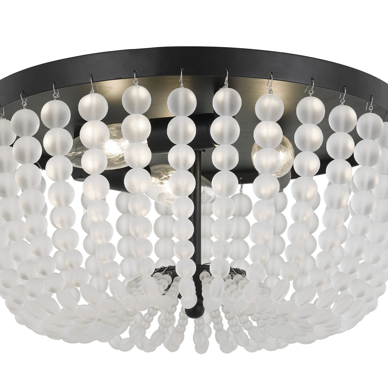 Rylee 3 Light 12.5 inch Matte Black Flush Ceiling Light