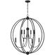 Sylvan 8 Light 40 inch Black Forged Chandelier Ceiling Light