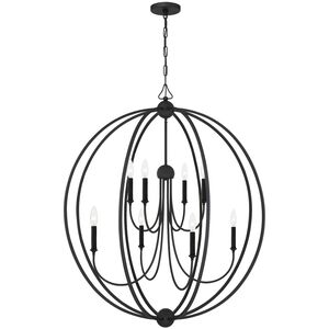 Sylvan 8 Light 40 inch Black Forged Chandelier Ceiling Light