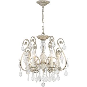 Regis 6 Light 20 inch Olde Silver Chandelier Ceiling Light in Clear Hand Cut