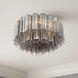 Addis 7 Light 22.25 inch Aged Brass Flush Mount Ceiling Light in Smoke