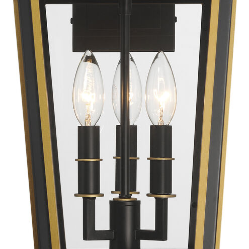 Hawkins Wall Sconce Wall Light in Matte Black and Textured Gold