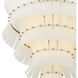 Abigail 21 Light 30 inch Aged Brass Chandelier Ceiling Light in White