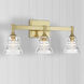 Gregory Bath Vanity Light Wall Light in Aged Brass
