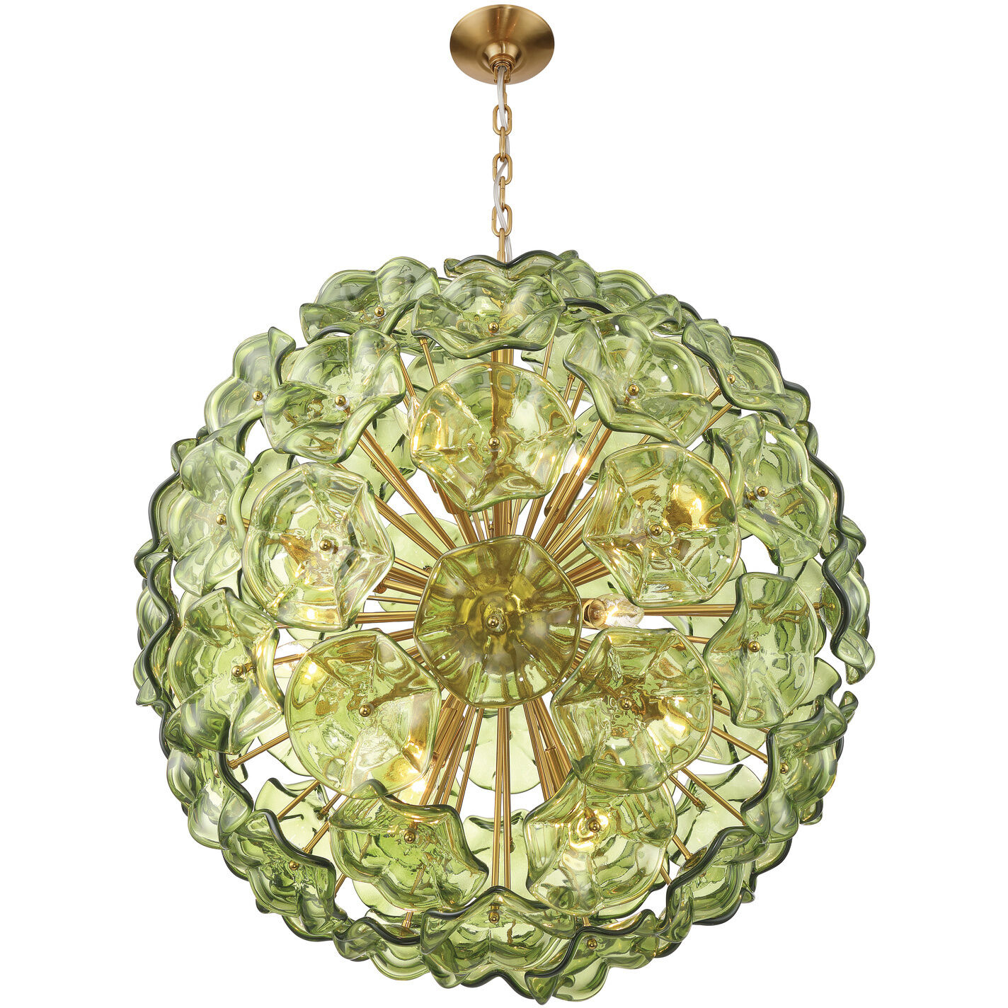 Esme 12 Light 28 inch Aged Brass Chandelier Ceiling Light