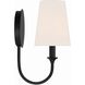 Payton Bath Sconce Wall Light in Black Forged