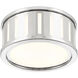 Kendal 2 Light 9.5 inch Polished Nickel Flush Ceiling Light