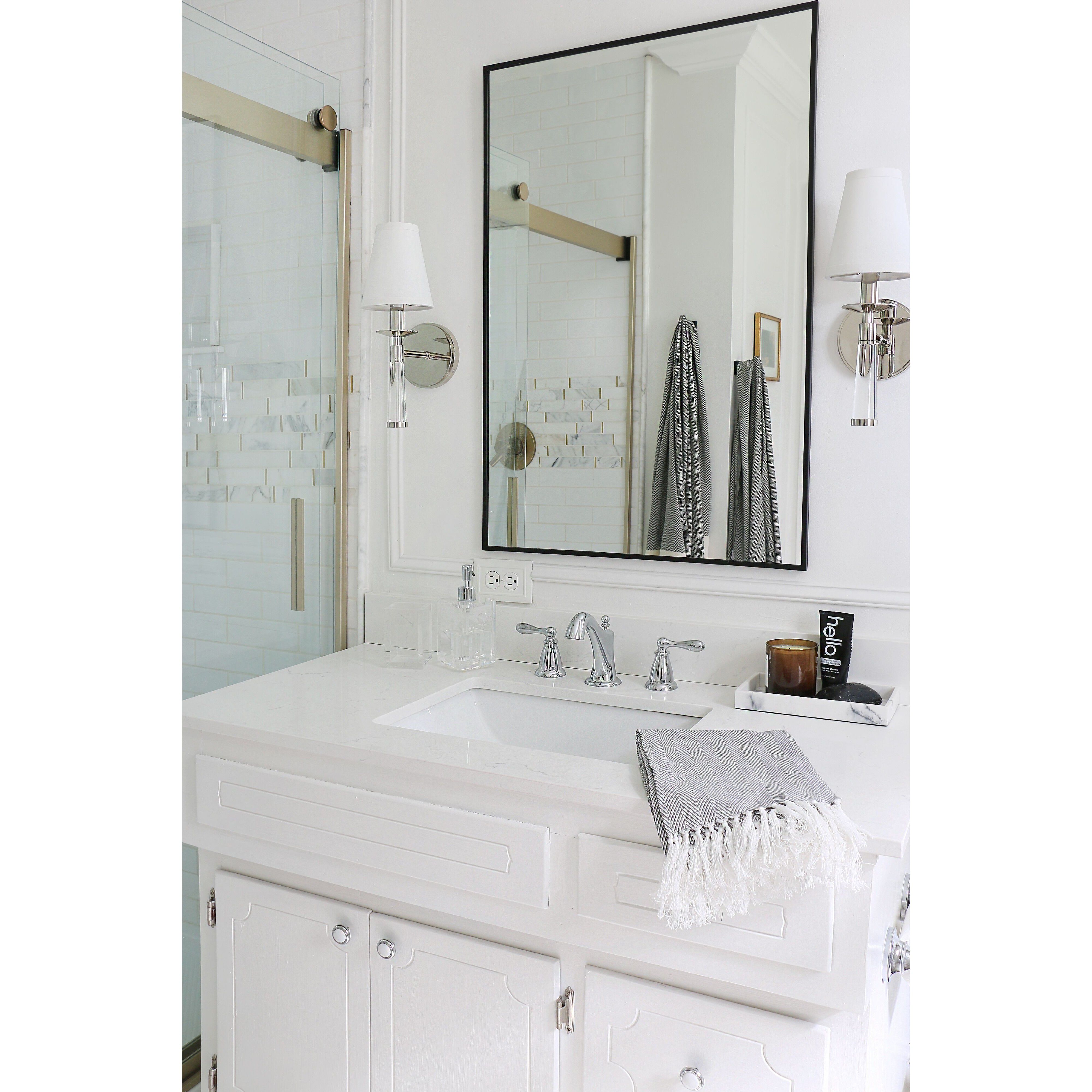 Brushed nickel sconces for bathroom sales