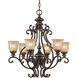 Norwalk 6 Light 28 inch Bronze Umber Chandelier Ceiling Light