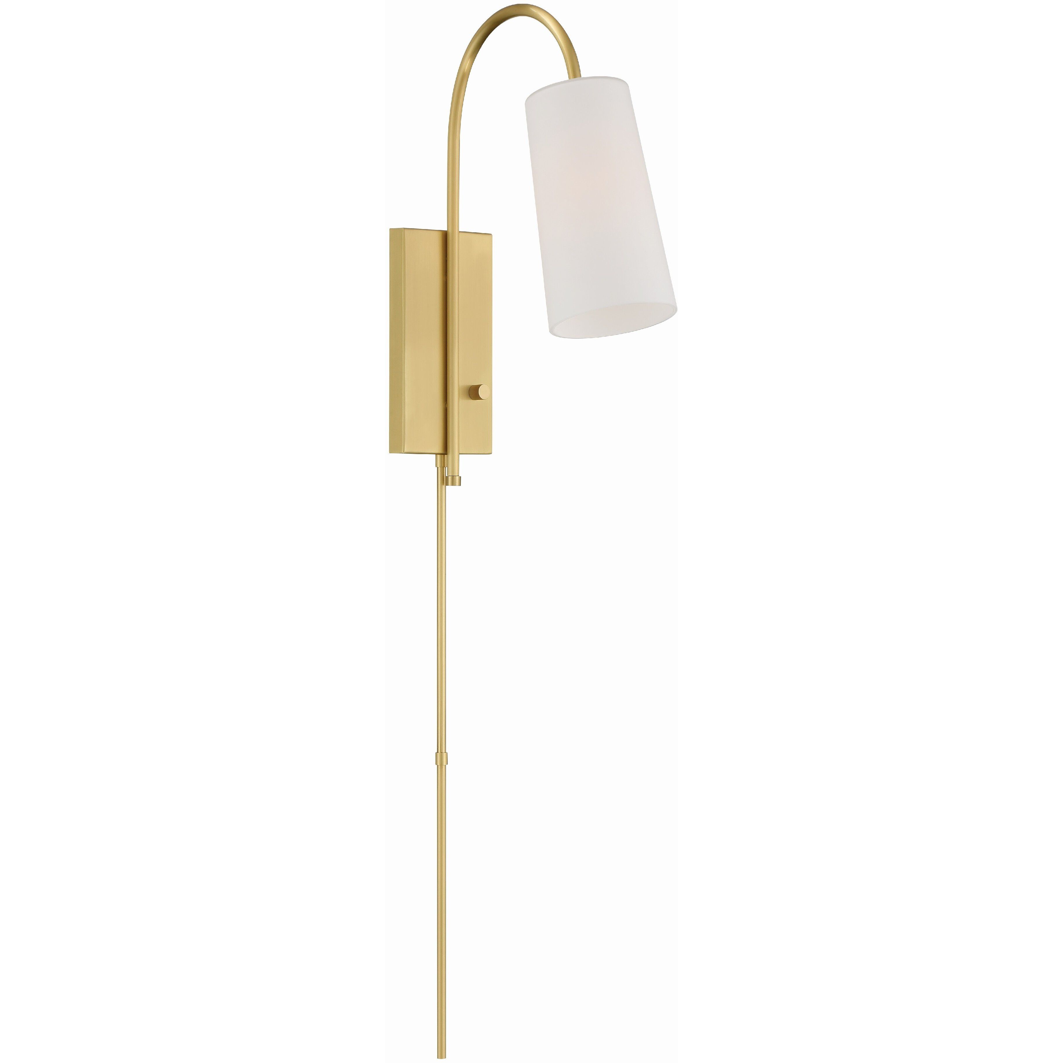 Alexa 13.25 inch 100.00 watt Aged Brass Task Sconce Wall Light