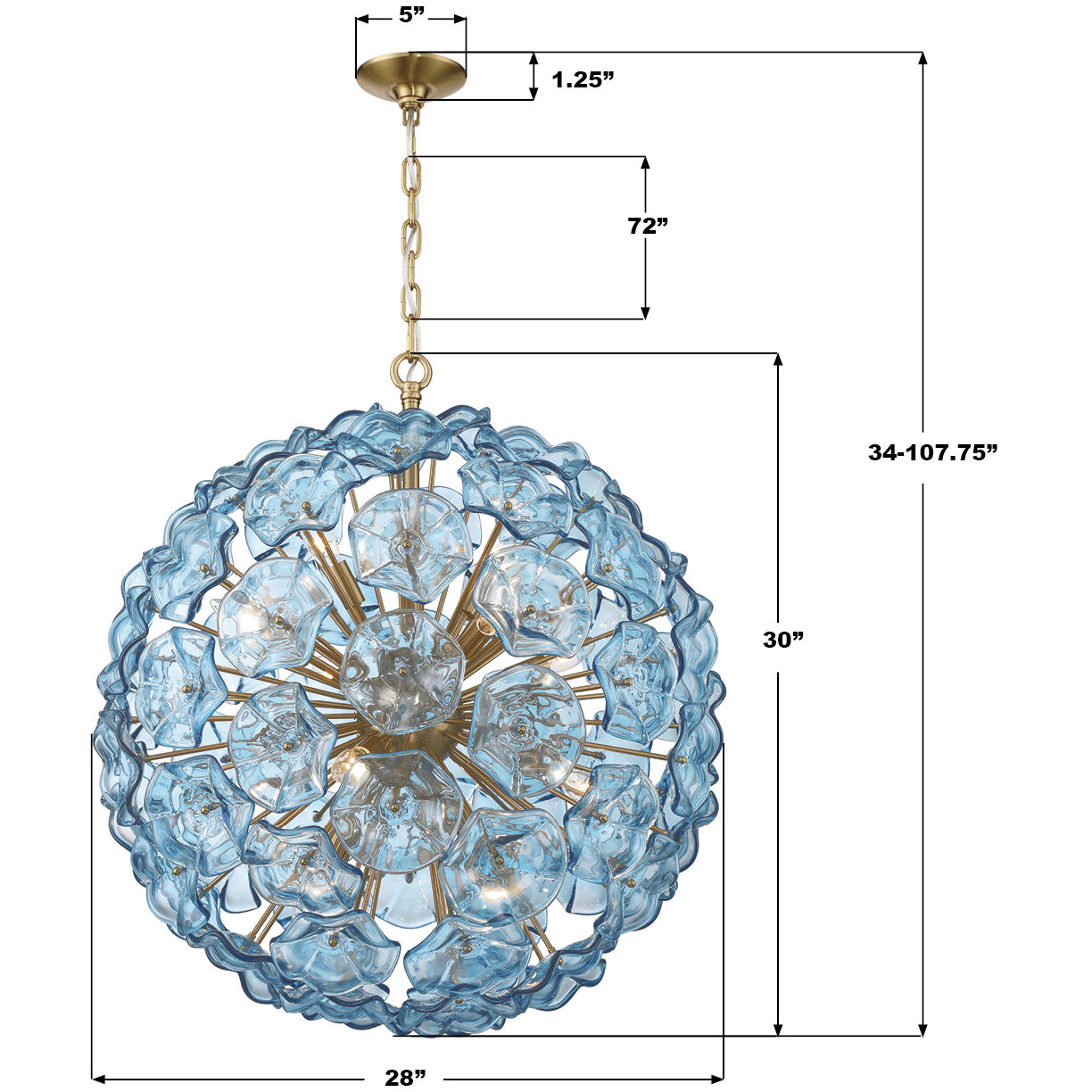 Esme 12 Light 28 inch Aged Brass Chandelier Ceiling Light