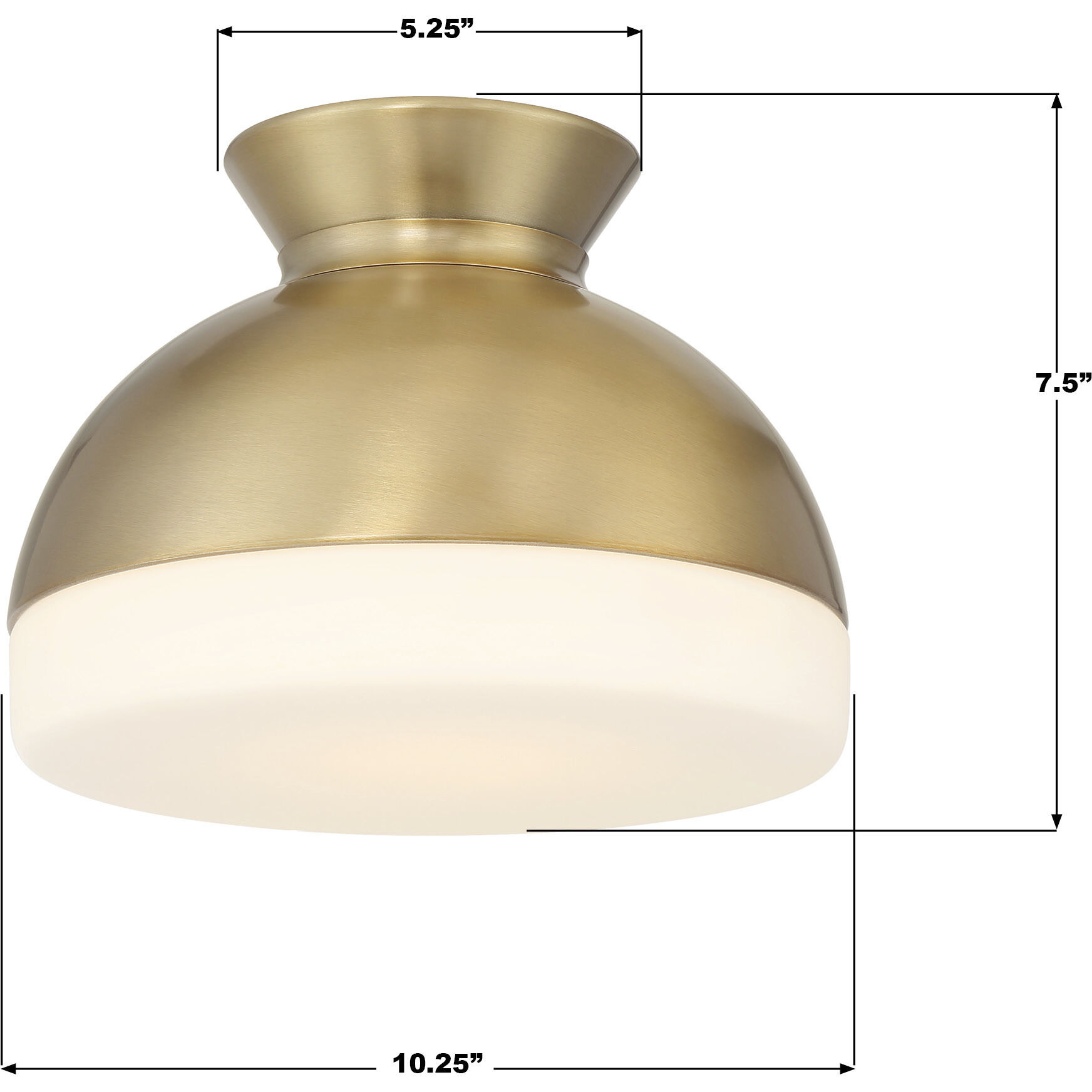 Gidget 1 Light 10.25 inch Vibrant Gold Flush Ceiling Light