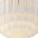Addis 16 Light 32 inch Aged Brass Flush Mount Ceiling Light in Tronchi Glass White