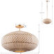 Zanzibar 4 Light 22 inch Soft Gold Semi Flush Ceiling Light