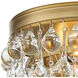 Calypso 3 Light 10.5 inch Vibrant Gold Flush Ceiling Light