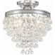Calypso 3 Light 13 inch Polished Chrome Semi Flush Ceiling Light