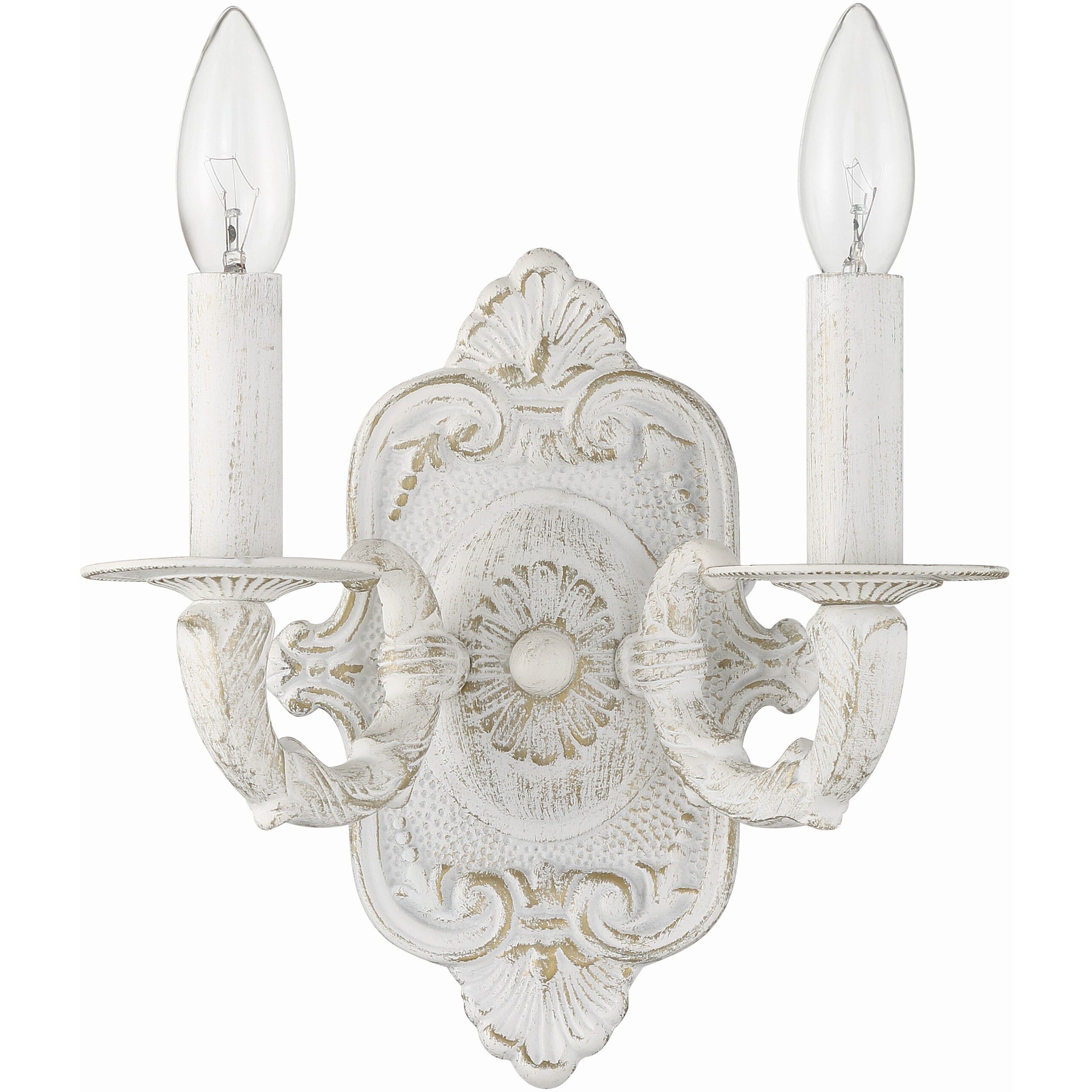 Paris Market Sconce Wall Light in Antique White