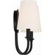 Payton 2 Light 13.5 inch Black Forged Sconce Wall Light