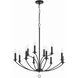 Mila 12 Light 32 inch Black Chandelier Ceiling Light