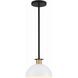 Gigi 1 Light 10 inch Black/Aged Brass Mini Pendant Ceiling Light