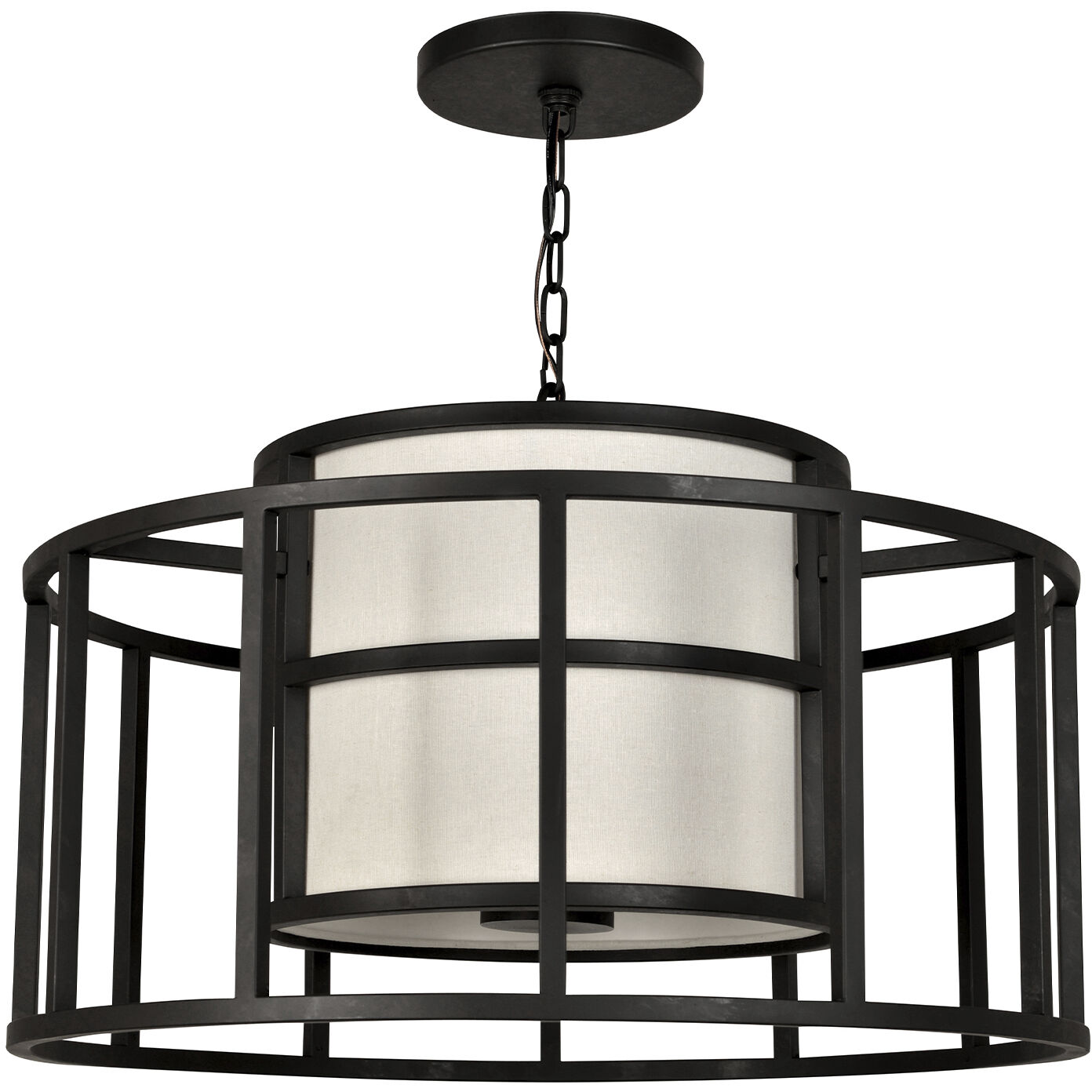 Hulton 5 Light 25 inch Matte Black Lantern Candelier Ceiling Light, Brian Patrick Flynn