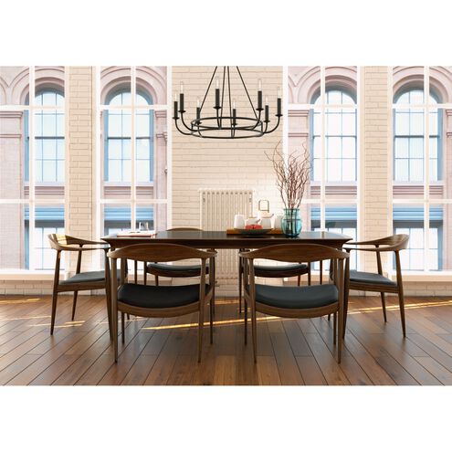 Bailey 8 Light 28 inch Matte Black Chandelier Ceiling Light