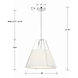Fulton 3 Light 20 inch Polished Nickel Pendant Ceiling Light